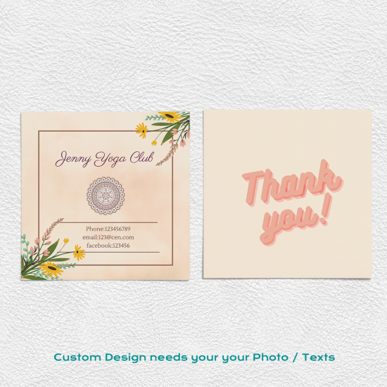 Custom Thank You Card Online Free Design Fast Shipping Full-color Printable 