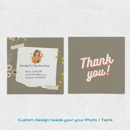 Custom Thank You Card Bulk Business Card Free Design For Beauty Industry