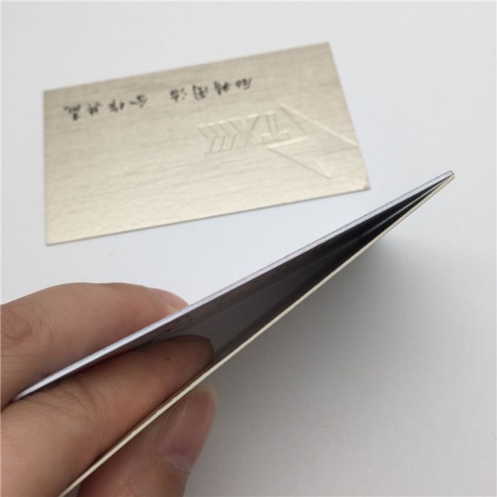 Matte Gold Foiled Brushed Silver Paper Cards Printing Factory