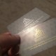 Gold Foil Stamped Frosted Plastic Custom Cheap Transparent Cards