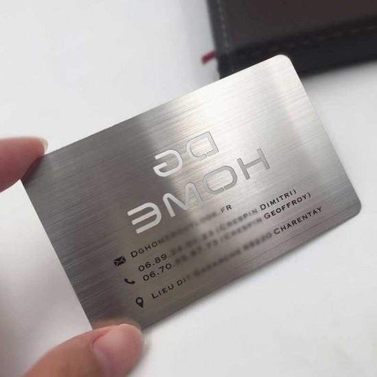 Steel Business Card with Cutout Design Free Visiting Cards Purpose