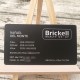 Mini Matte Black Metal Card with Silver Color Printing 76X44mm
