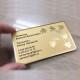 Gold Custom Business Card Matte Etching Cutout Gift Card Template