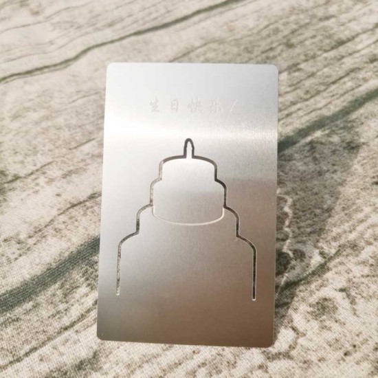 Steel Metal Visiting Card with Cutout and 3D Folding Name Cards Maker