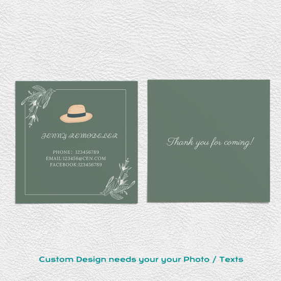 Custom Thank You Card Printable Free Design Business Card For Beauty Industry