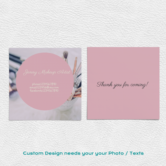 Thank You Card Wedding Business Card Custom Printable For Beauty Industry